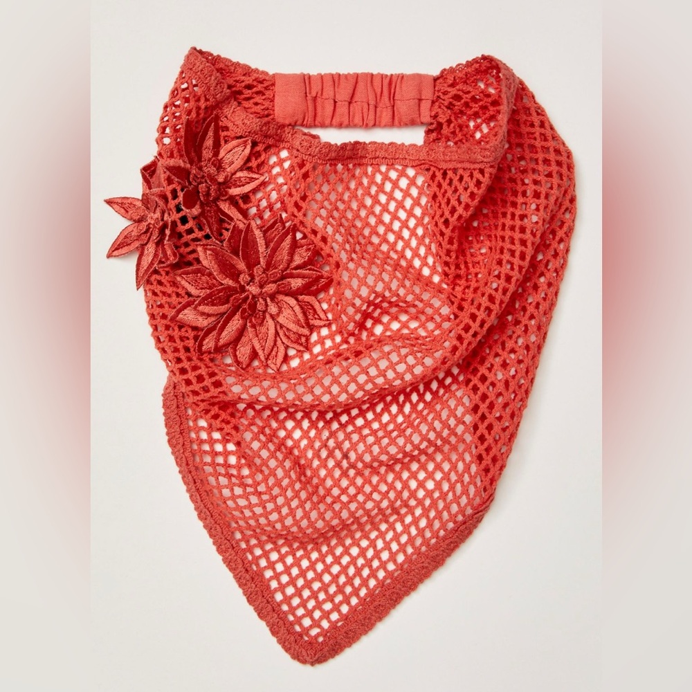 Free People Baja Crochet Hair Scarf NWT